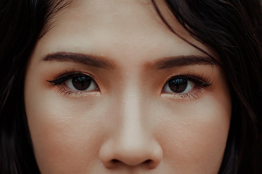 close-up photo of an Asian woman’s nose