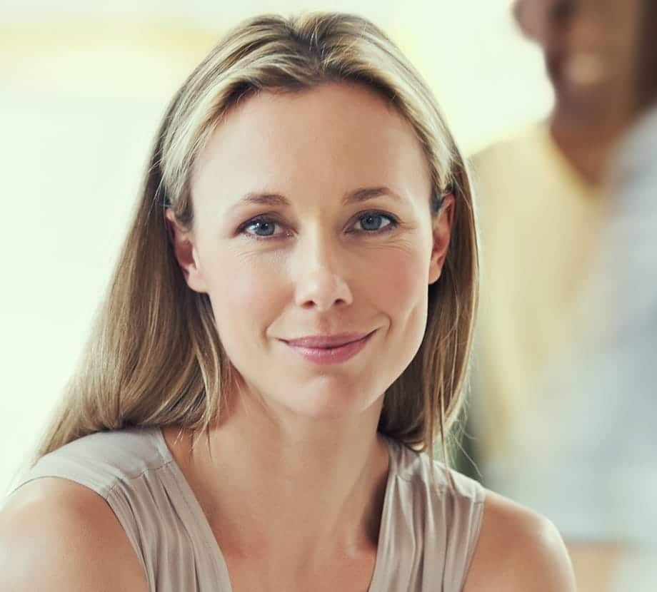 Older woman smiling at camera